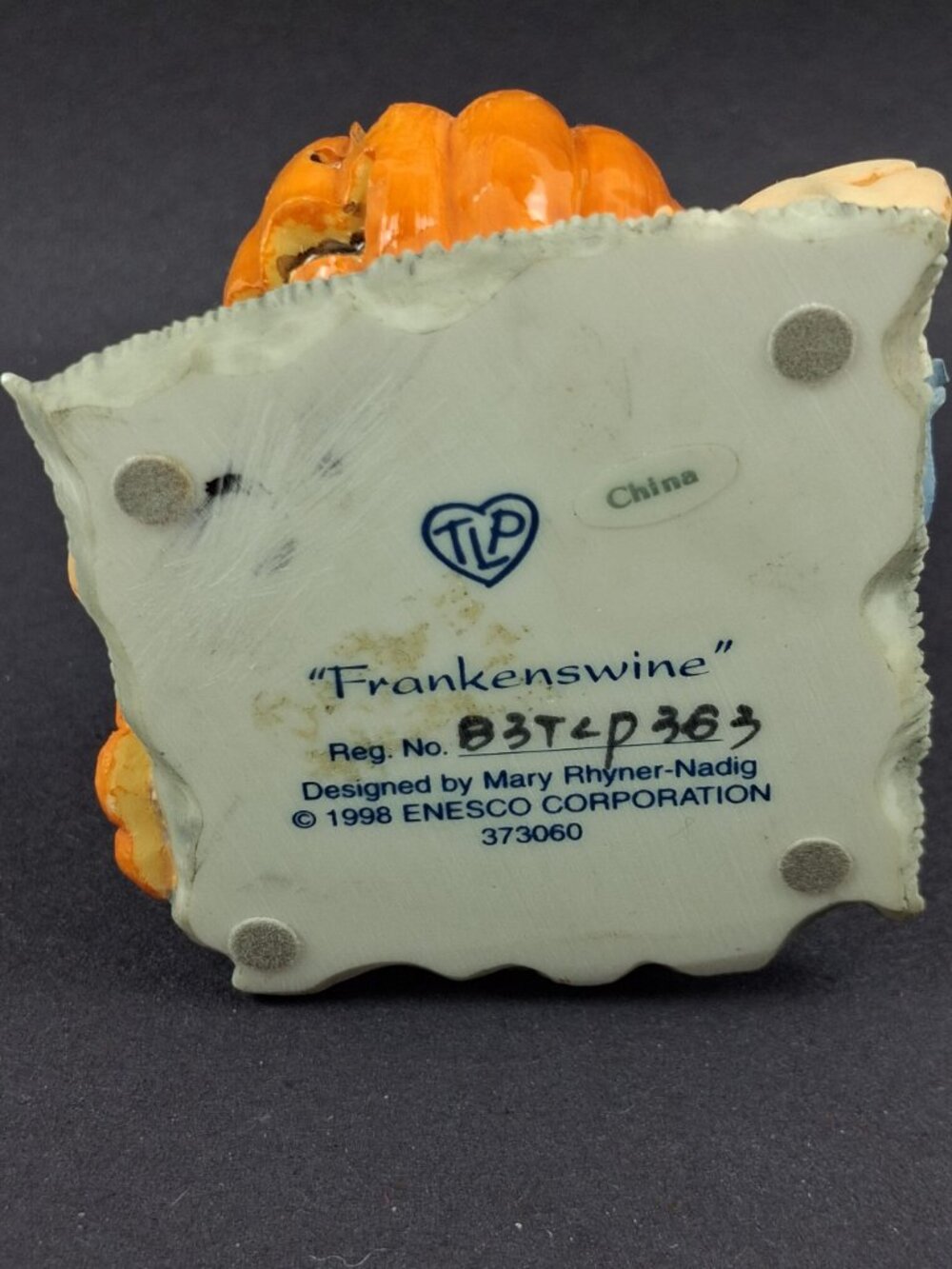 Enesco 1995 & 1998 TLP Figurines Halloween "Frankenswine" & Mummy Pig Set - Picture 6 of 15